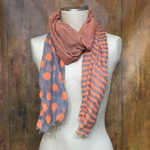Gray & Orange Scarf